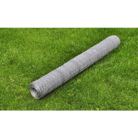 Vidaxl – Grillage rigide en acier galvanisé 25 m x 0,75 m – Épaisseur 0,55 mm – Treillis 36 mm pour volières et clôtures