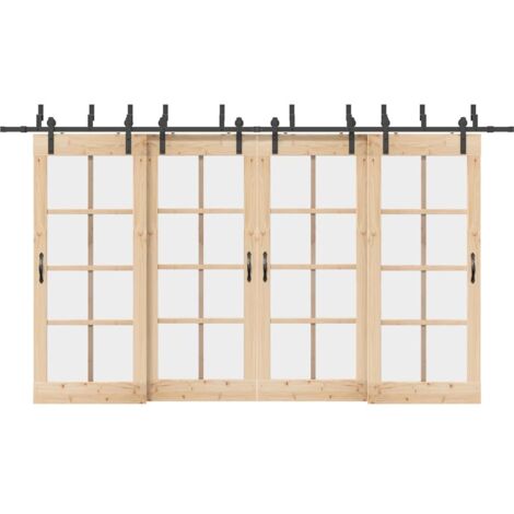 vidaXL Kit de quincaillerie de porte coulissante 400 cm acier noir