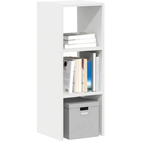 Vidaxl – Bibliothèque empilable blanche 30x30x80 cm – Bois d'ingénierie durable – 60 kg de capacité – Pour rangement vertical optimisé