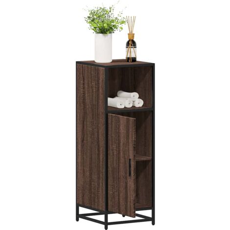 vidaXL Armoire de bain chêne marron 35x37,5x100 cm bois d'ingénierie