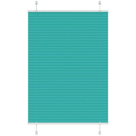 Store plissé vert pétrole 100x150 cm largeur du tissu 99,4cm vidaXL