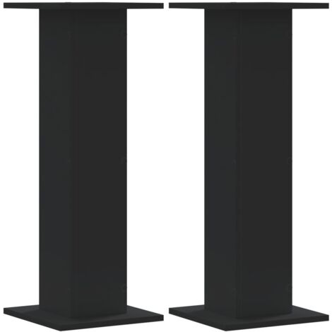 vidaXL Supports pour plantes 2 pcs noir 30x30x80 cm bois d'ingénierie (1/5)