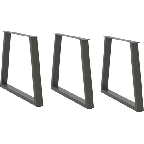 vidaXL Pieds de table à manger forme de V 3 pcs 70x(72-73,3) cm acier