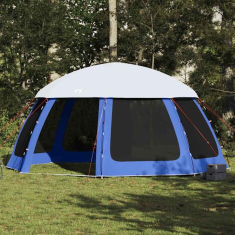 vidaXL Tente de piscine moustiquaire amovible parois maille bleu azur (1/5)