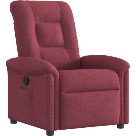 Fauteuil inclinable Rouge bordeaux Tissu vidaXL (1/5)