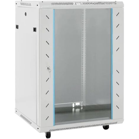 vidaXL Coffret de réseau 15U 19" IP20 gris 60x45x86 cm