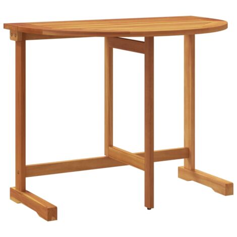 Vidaxl – Table pliable balcon 90x60x72 cm – Bois d'acacia massif – Rangement facile – Surface stable pour boissons