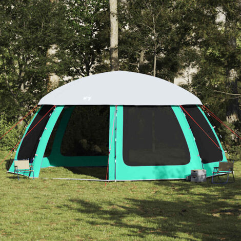vidaXL Pool Tent with Removable Fly & Mesh Walls Sea Green 612x612 cm (1/5)