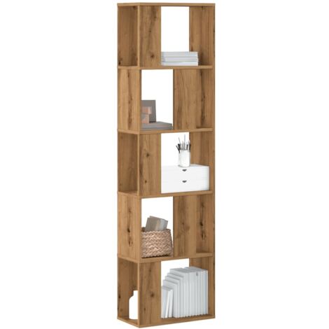 Vidaxl – Bibliothèque 5 étagères en bois d'ingénierie chêne artisanal 162.5x45x23.5 cm – Rangement spacieux et design moderne