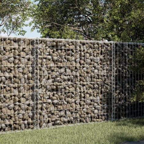 Vidaxl – Panier gabion avec couvercle 100x50x100 cm – Fer galvanisé – Capacité de charge 1800 kg/m³ – Assemblage sans outil