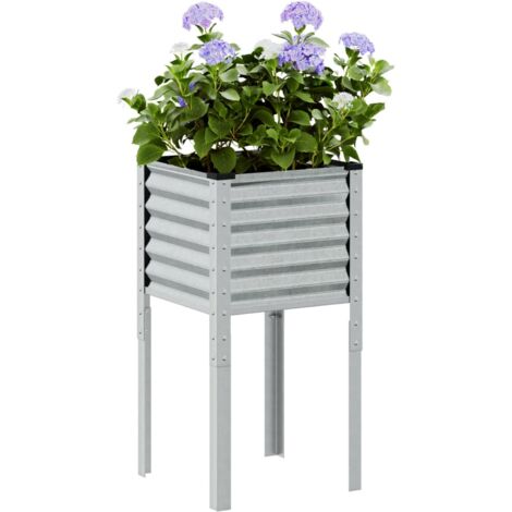 Jardinière 45x45x88 cm acier galvanisé vidaXL899116