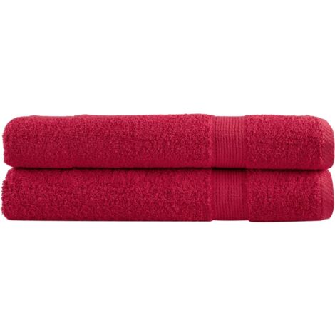 Serviettes de sauna de qualité supérieure SOLUND 2 pcs rouge vidaXL
