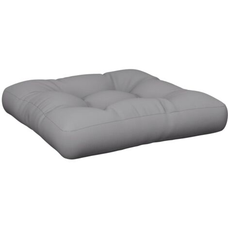 Coussin de palette gris 58x58x10 cm tissu vidaXL (1/5)