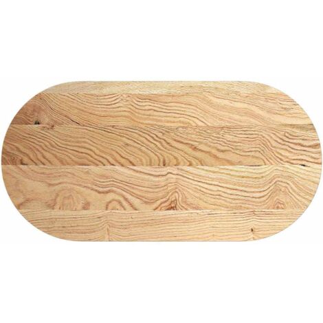 Dessus de table 120x60x4 cm bois de chêne massif ovale vidaXL