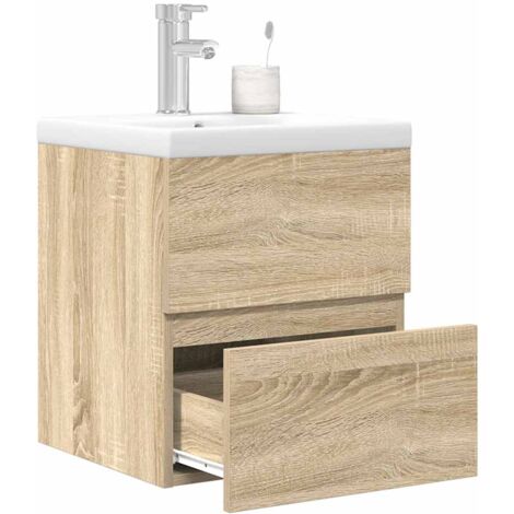 Ensemble de meubles de salle de bain 2 pcs chêne sonoma vidaXL