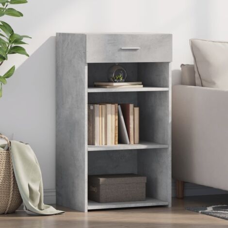 Buffet gris béton 50x42,5x93 cm bois d'ingénierie vidaXL (1/5)