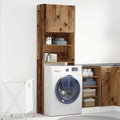 vidaXL Meuble de machine à laver vieux bois bois d'ingénierie