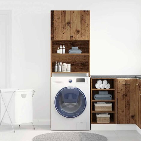 vidaXL Meuble de machine à laver vieux bois bois d'ingénierie