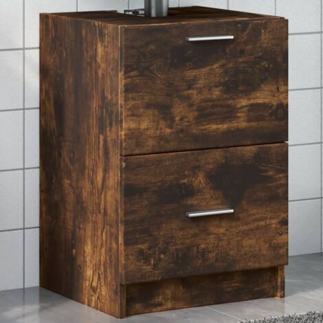 Meuble d'évier chêne fumé 40x37x59 cm bois d'ingénierie vidaXL