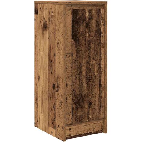 Vidaxl – Buffet vieux bois 29,5x34x76 cm – Bois d'ingénierie – 1 porte et 1 étagère – Capacité de charge 60 kg