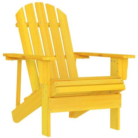 Chaise de jardin Adirondack bois de sapin massif jaune vidaXL