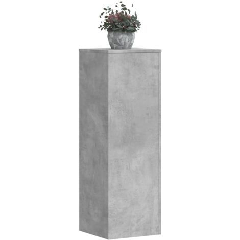 vidaXL Supports pour plantes 2 pcs gris béton bois d'ingénierie