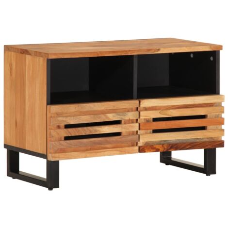 vidaXL Meuble TV 70x34x46 cm bois d'acacia massif (1/5)