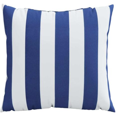 Coussins décoratifs lot de 4 Rayures bleues et blanches 60x60cm vidaXL (1/5)