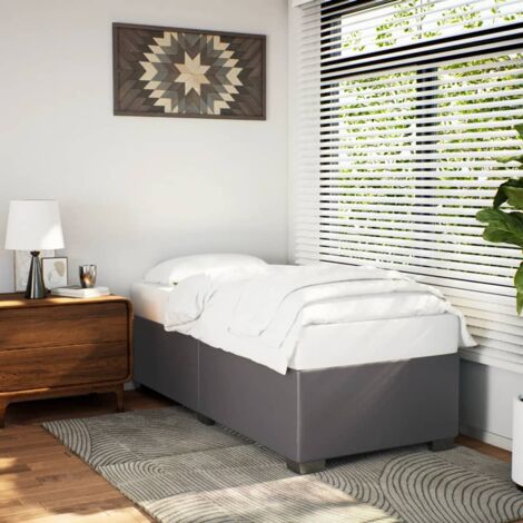 Cadre de lit sans matelas gris 100x200 cm similicuir vidaXL