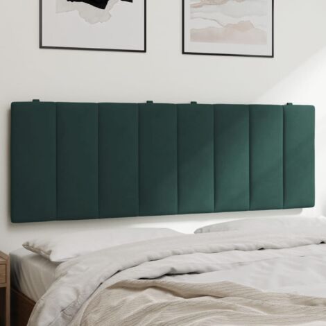 Coussin de tête de lit Hanko vert foncé 120 cm velours vidaXL