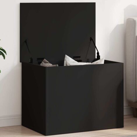 vidaXL Boîte de rangement noir 60x42x46 cm bois d'ingénierie