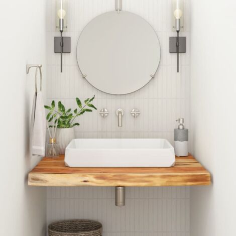 vidaXL Comptoir de salle de bain 70x60x2,5 cm rectangulaire acacia (1/6)