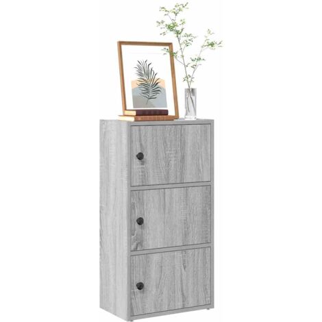 vidaXL Bibliothèque sonoma gris 40x24x77 cm bois d'ingénierie