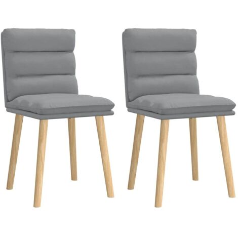 vidaXL Chaises Ă manger lot de 2 gris clair tissu (1/5)