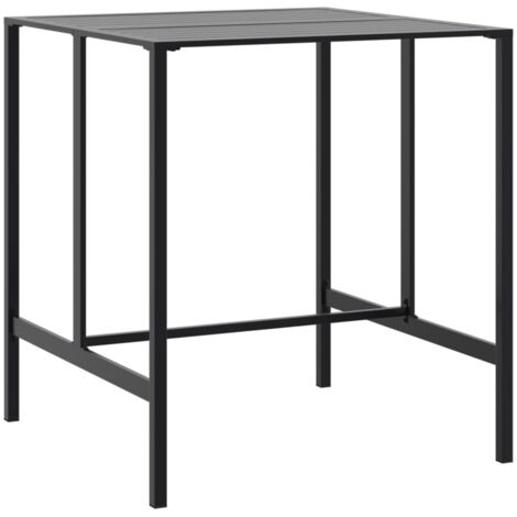 Table de bar noir 100x100x110 cm acier enduit de poudre vidaXL