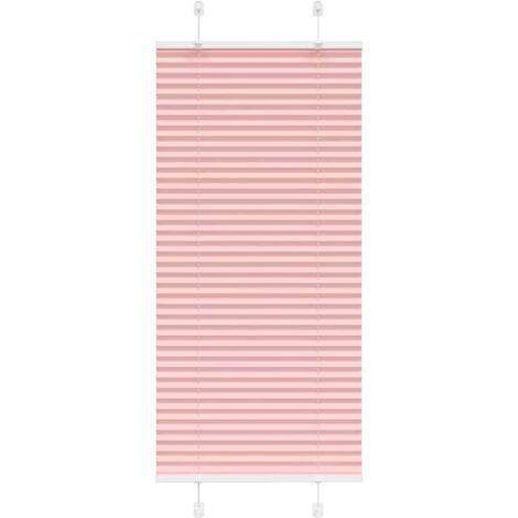 vidaXL Pleated Blind Pink 55x150 cm Fabric Width 54,4 cm Polyester