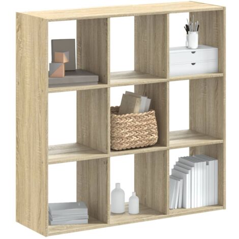Bibliothèque chêne sonoma 102x32x102 cm bois d'ingénierie vidaXL