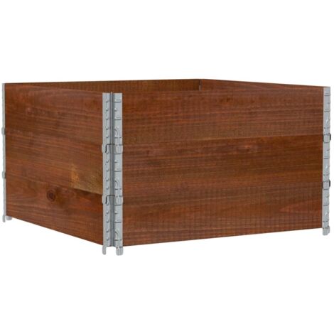 vidaXL Colliers de palette 3 pcs marron 100x100 cm bois de pin solide