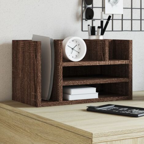 Organisateur de bureau chêne marron bois d'ingénierie vidaXL