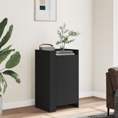 Vidaxl – Buffet noir en bois d'ingénierie 45x35x75 cm – Surface lisse et résistante à l'humidité – Grand espace de rangement accessible - vidaXL580291 (1/6)