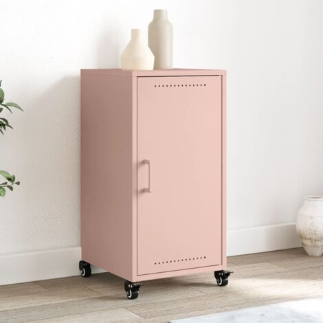 vidaXL Buffet rose 36x39x72 cm acier