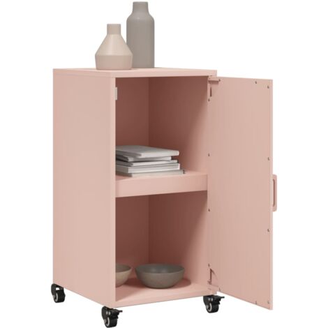 vidaXL Buffet rose 36x39x72 cm acier
