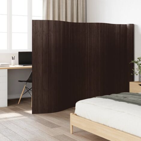 Cloison de séparation marron foncé 165x800 cm bambou vidaXL
