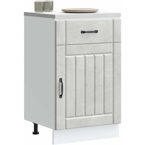 vidaXL Kitchen Base Cabinet "Lucca" Concrete Grey Engineered Wood