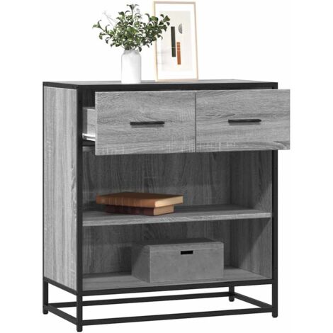 vidaXL Buffet sonoma gris 68x35x76 cm bois d'ingénierie (1/5)