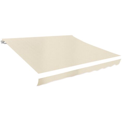 Vidaxl – Toit d'auvent en polyester crème 6x3 m – Tissu résistant aux UV – Remplacement pour cadre d'auvent – Dimensions 580x295 cm