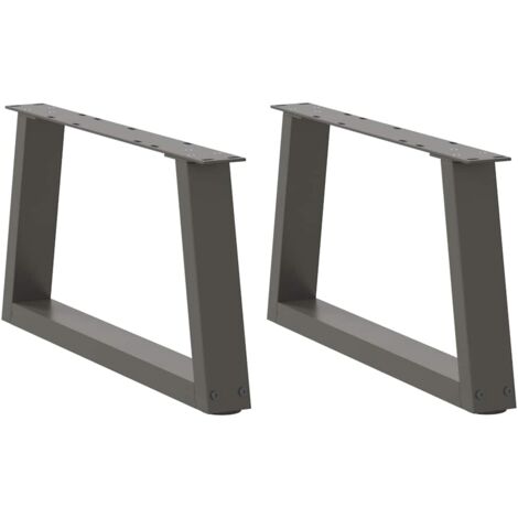 Pieds de table basse en forme de V, 2 pièces, anthracite, 60 x (30-31,3) cm, acier vidaXL