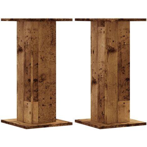 vidaXL Supports pour plantes 2 pcs vieux bois bois d'ingénierie