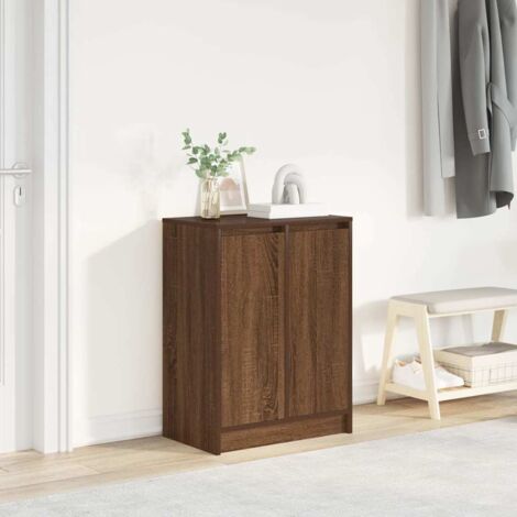 vidaXL Armoire à chaussures chêne marron 57x34x76 cm bois d'ingénierie (1/5)