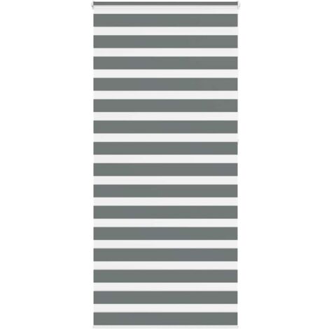 Store zèbre gris foncé largeur du tissu 100,9 cm polyester vidaXL